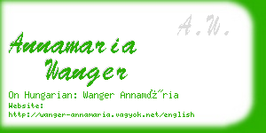 annamaria wanger business card